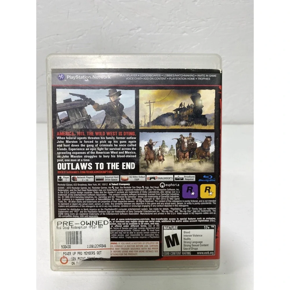 Red‎ Dead Redemption (Playstation 3 PS3) Complete
